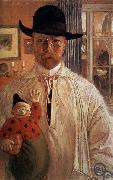 Carl Olaf Larsson Self-Portrait oil painting